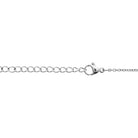 Collier grappe de boucles ovales ciselées en acier argenté