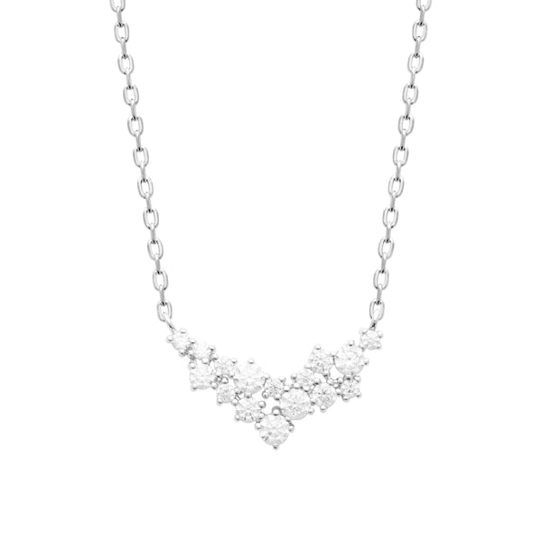 Collier guirlande de zircons en argent 925