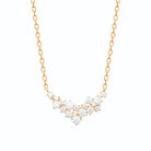 Collier guirlande de zircons en plaqué or
