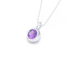 Collier Indiscret en argent 950 personnalisable avec pierre fine au choix Améthyste