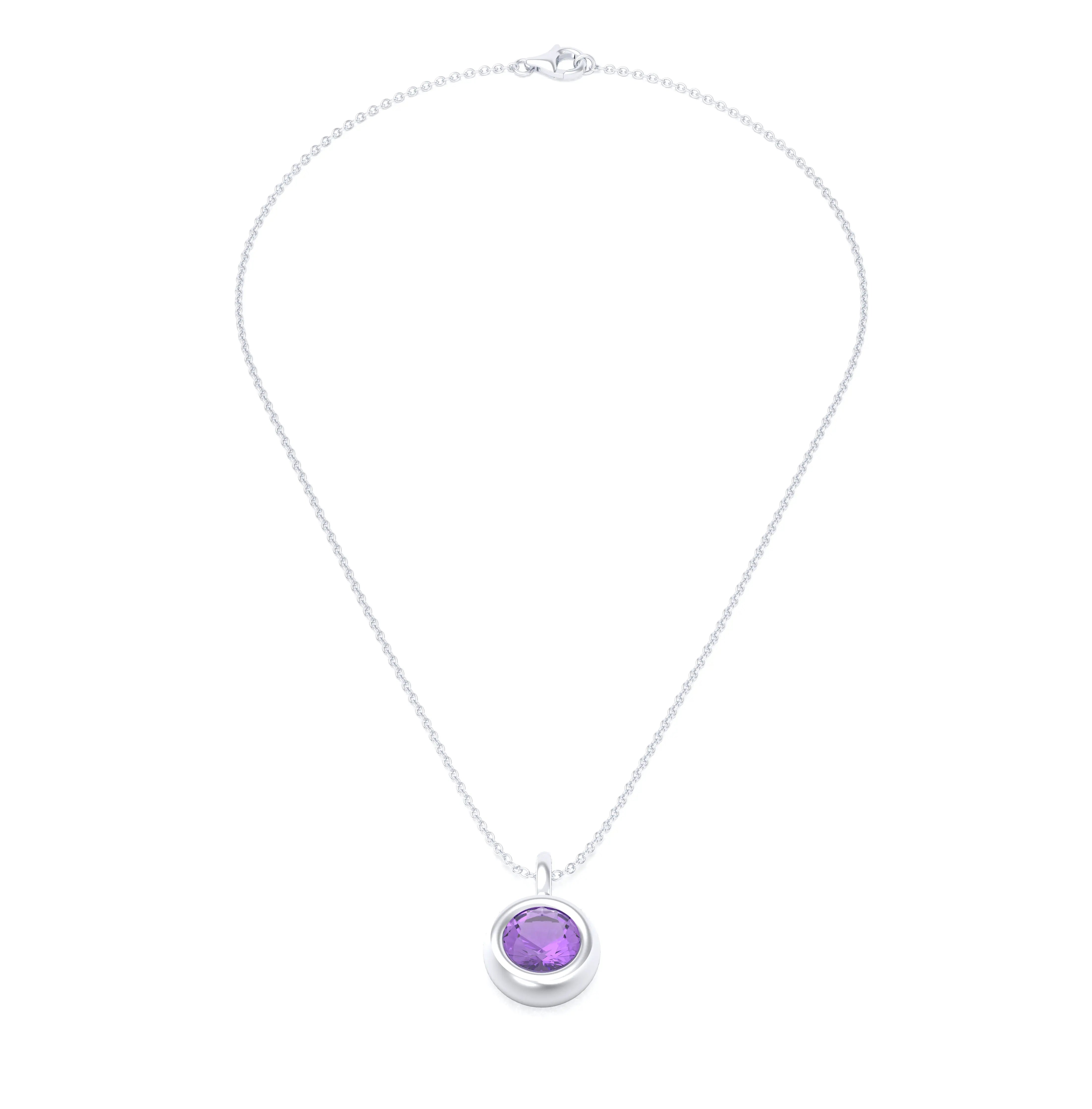 Collier Indiscret en argent 950 personnalisable avec pierre fine au choix