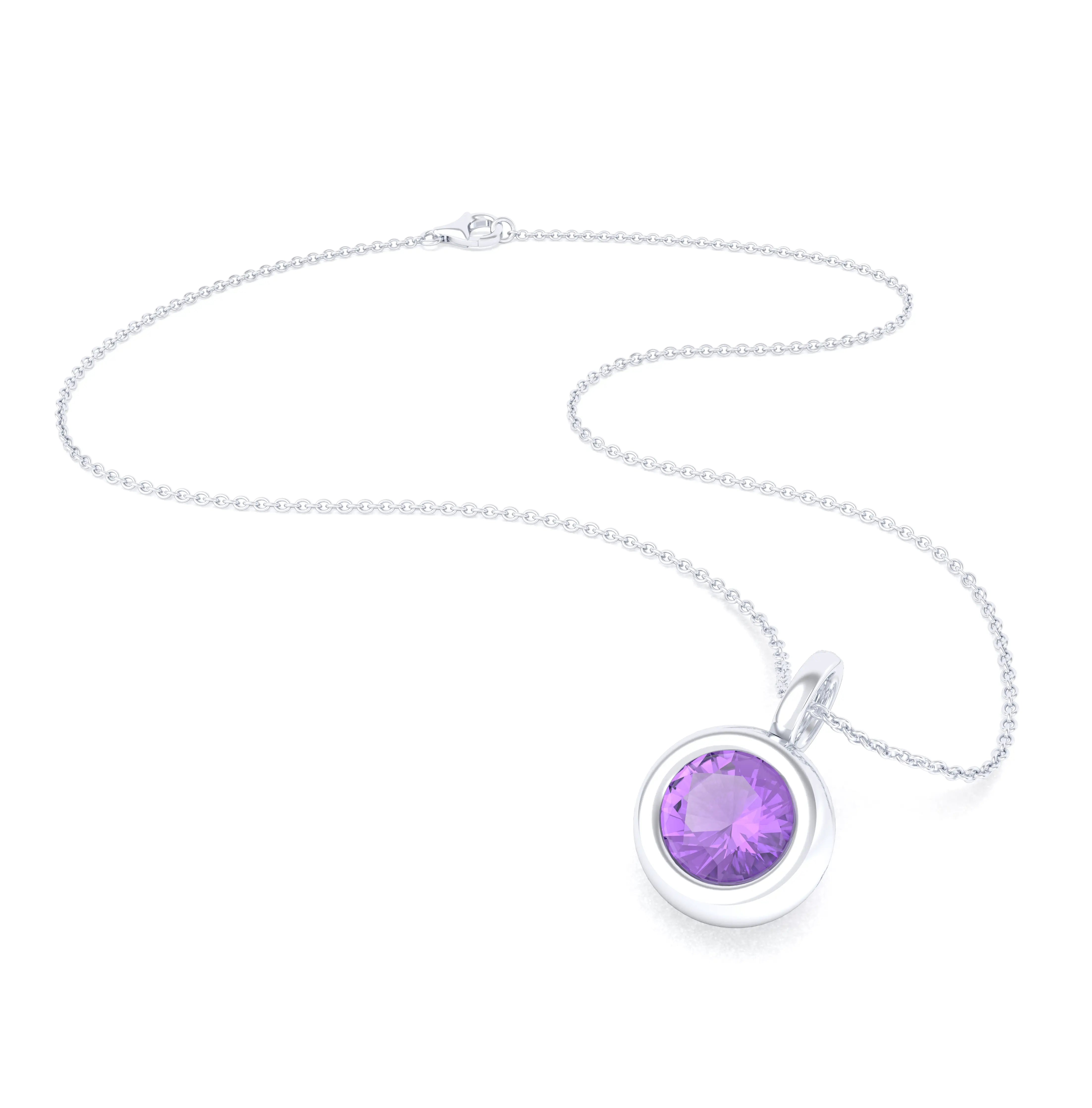 Collier Indiscret en argent 950 personnalisable avec pierre fine au choix