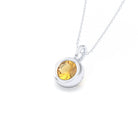 Collier Indiscret en argent 950 personnalisable avec pierre fine au choix Citrine