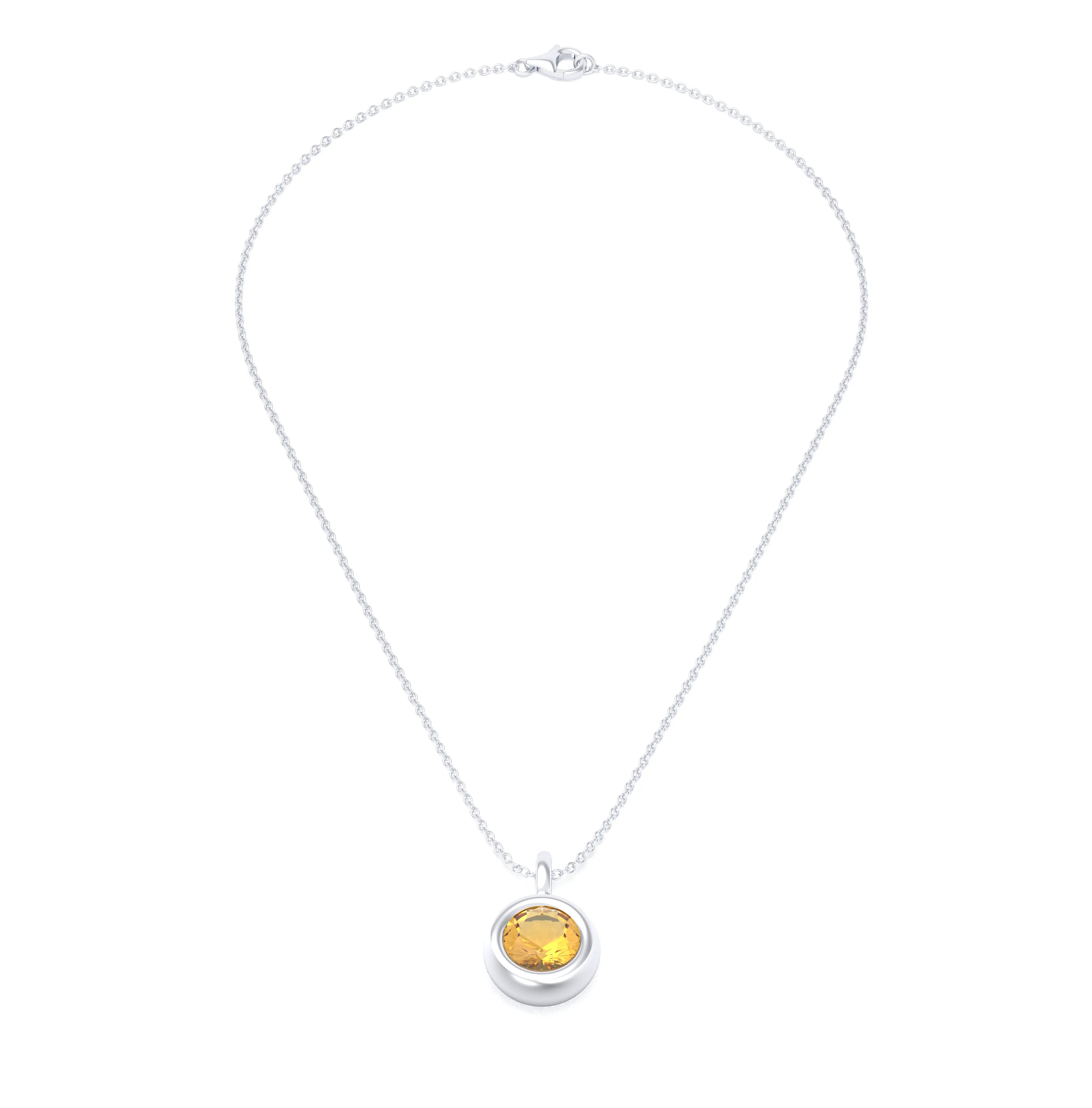 Collier Indiscret en argent 950 personnalisable avec pierre fine au choix