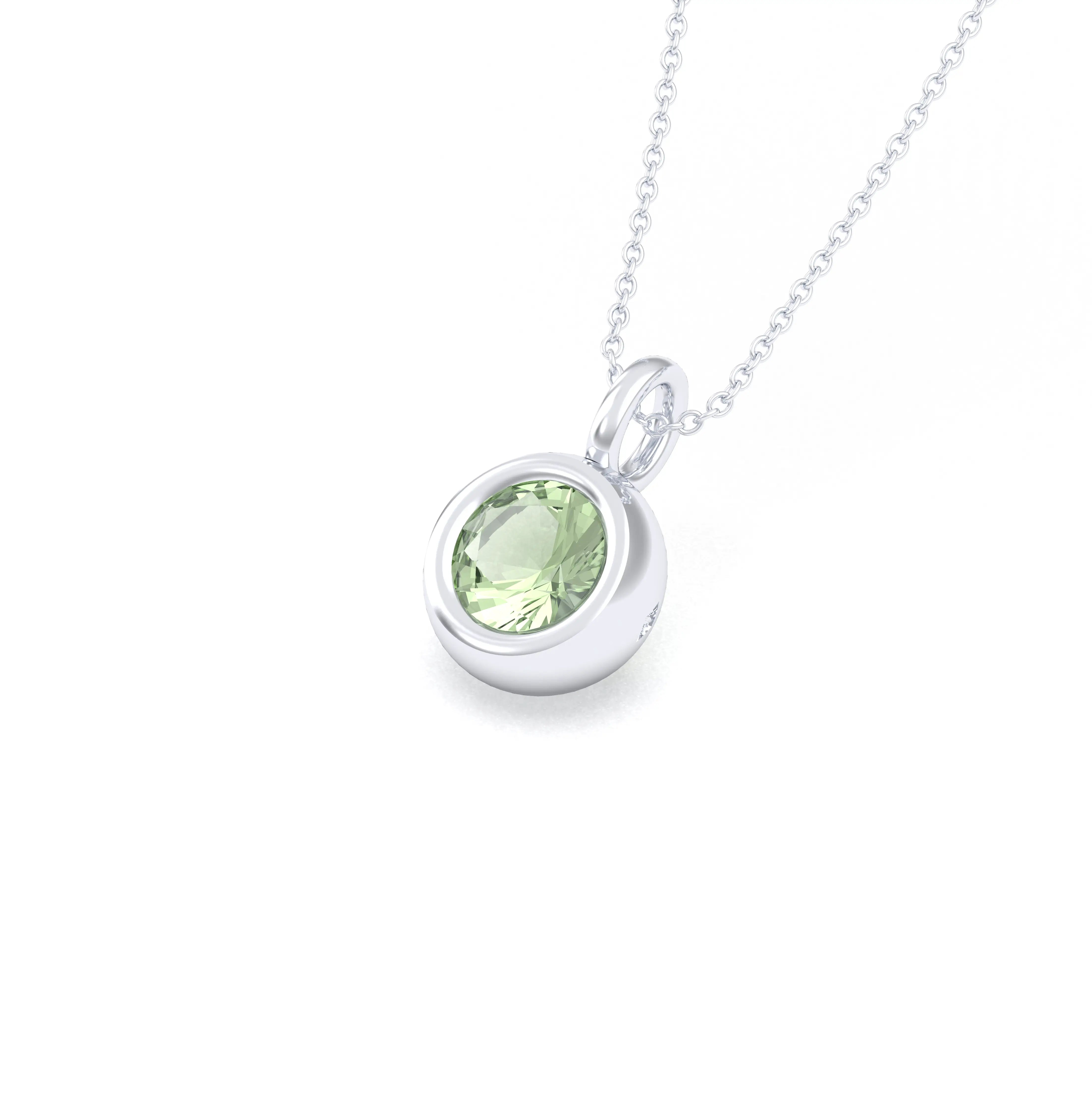 Collier Indiscret en argent 950 personnalisable avec pierre fine au choix Prasiolite