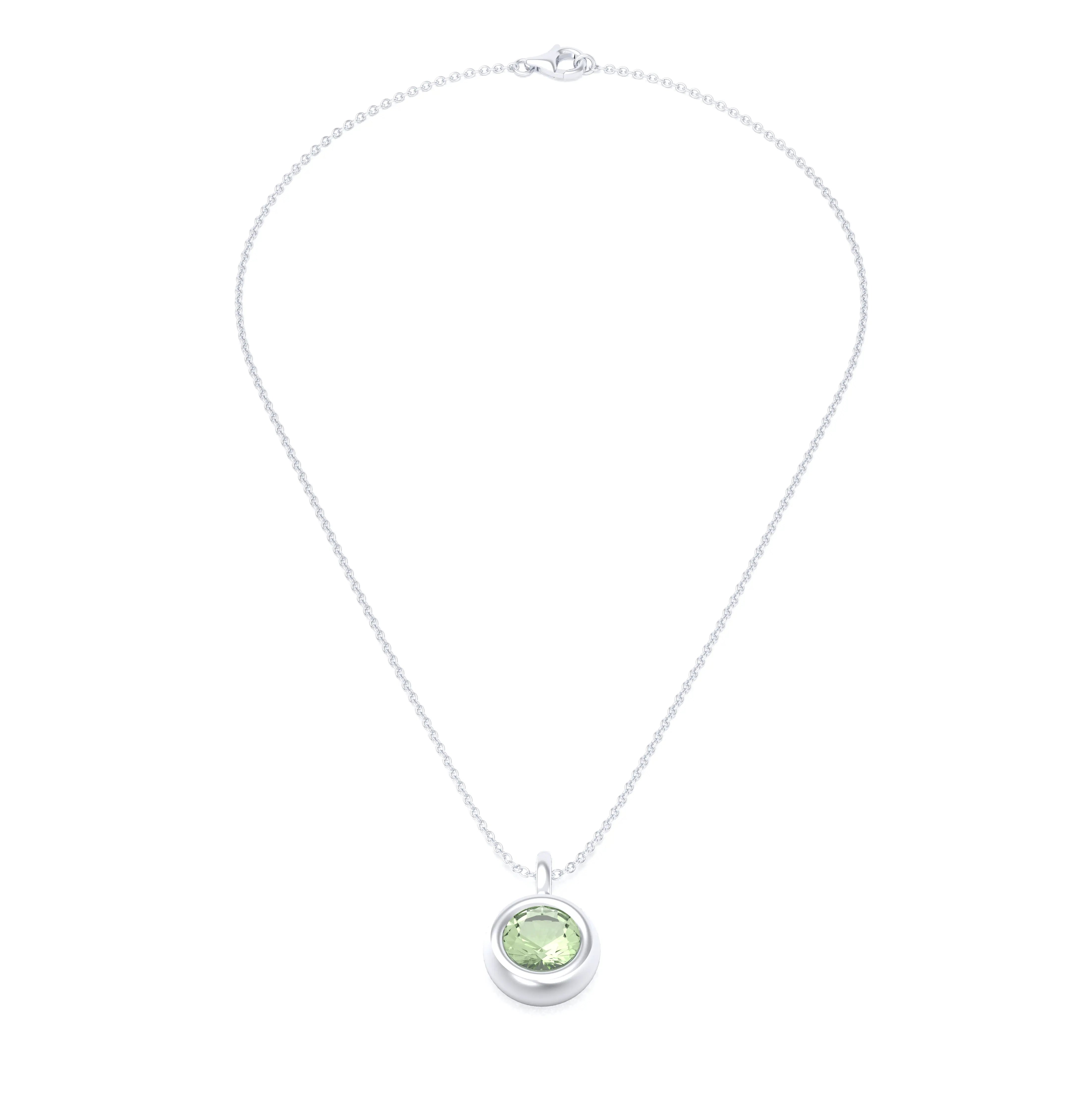 Collier Indiscret en argent 950 personnalisable avec pierre fine au choix