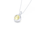Collier Indiscret en argent 950 personnalisable avec pierre fine au choix Quartz lemon