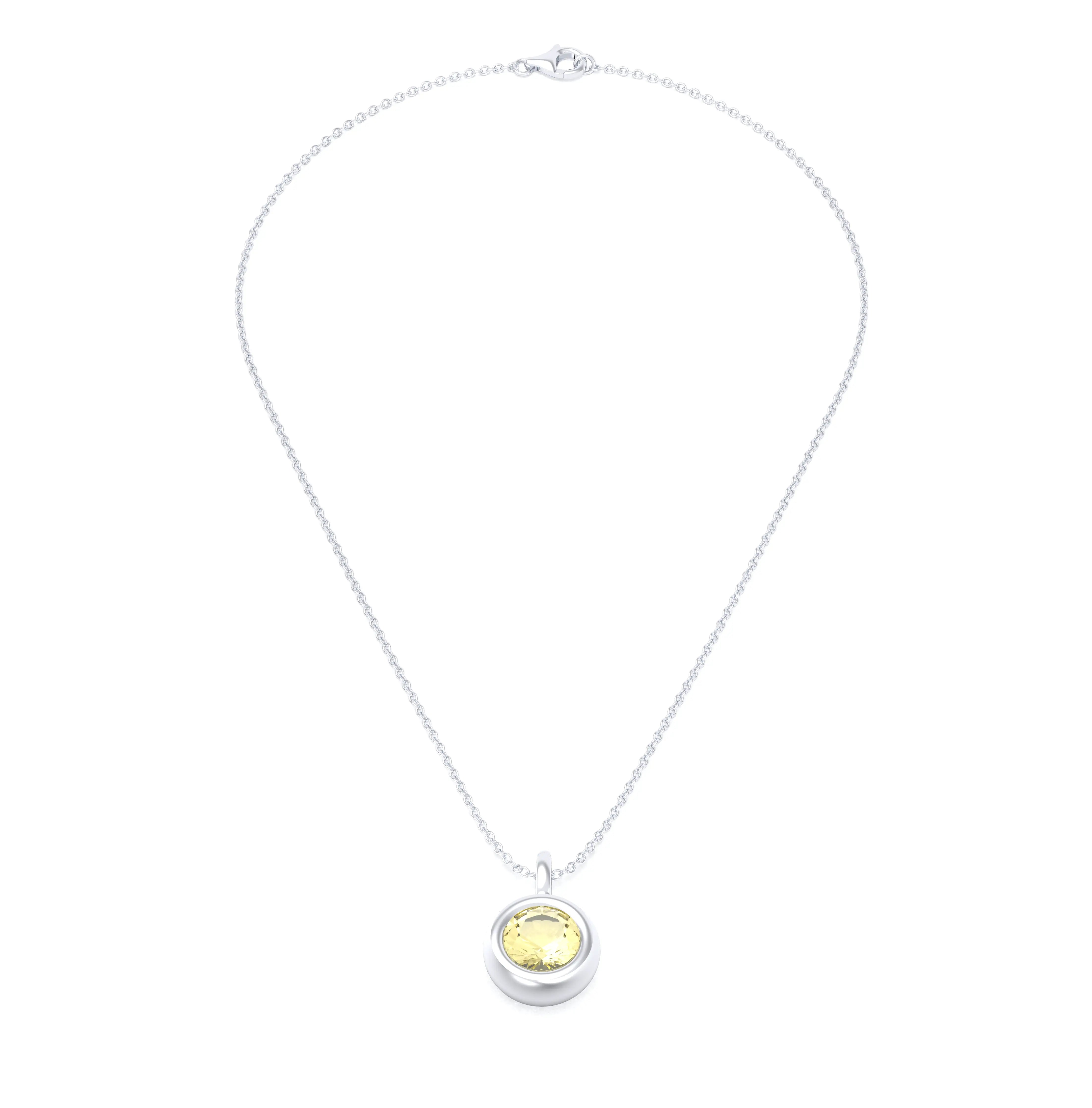 Collier Indiscret en argent 950 personnalisable avec pierre fine au choix