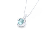 Collier Indiscret en argent 950 personnalisable avec pierre fine au choix Topaze