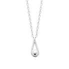 Collier goutte filaire et bille de métal en argent 925