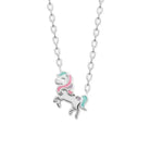 Collier licorne enfant en argent 925 rhodié, 37 cm