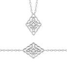 Collier losange ajouré en entrelacs celtique en argent 925