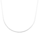 Collier maille chevron plate en argent 925 rhodié 45 cm