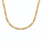 Collier maille figaro en acier PVD doré homme