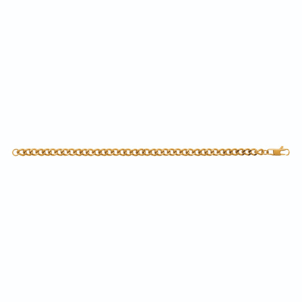 Collier maille gourmette en acier PVD doré homme, autre vue