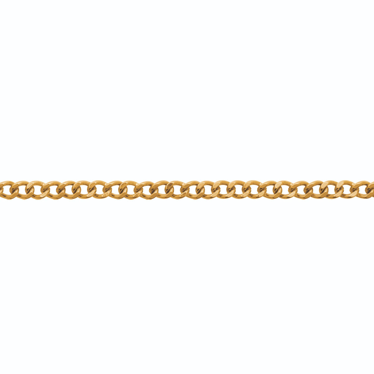 Collier maille gourmette en acier PVD doré homme