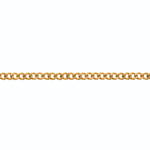 Collier maille gourmette en acier PVD doré homme