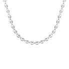Collier maille grain de café en acier PVD argenté homme