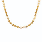 Collier maille grain de café en acier PVD doré homme