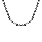 Collier maille grain de café en acier PVD noir homme