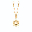 Collier médaille trèfle à quatre cœurs perlée en plaqué or