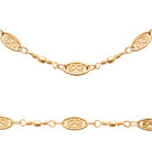 Collier médaillons filigranés en plaqué or 45 cm