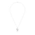 Collier “L’Œuf Céleste” – Or Blanc 18 Carats & 7 Pierres Précieuses