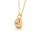 Collier “L’Œuf Impérial” – Or Jaune 18 Carats & 7 Pierres Précieuses