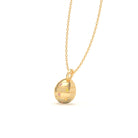 Collier “L’Œuf Impérial” – Or Jaune 18 Carats & 7 Pierres Précieuses Saphir jaune - Saphir pêche Pendentif avec chaîne