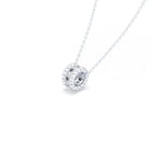 Collier Olympe en Or Blanc 18 Carats et Pierres Précieuses Diamant - Diamant noir Pendentif avec chaîne