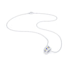 Collier Olympe en Or Blanc 18 Carats et Pierres Précieuses