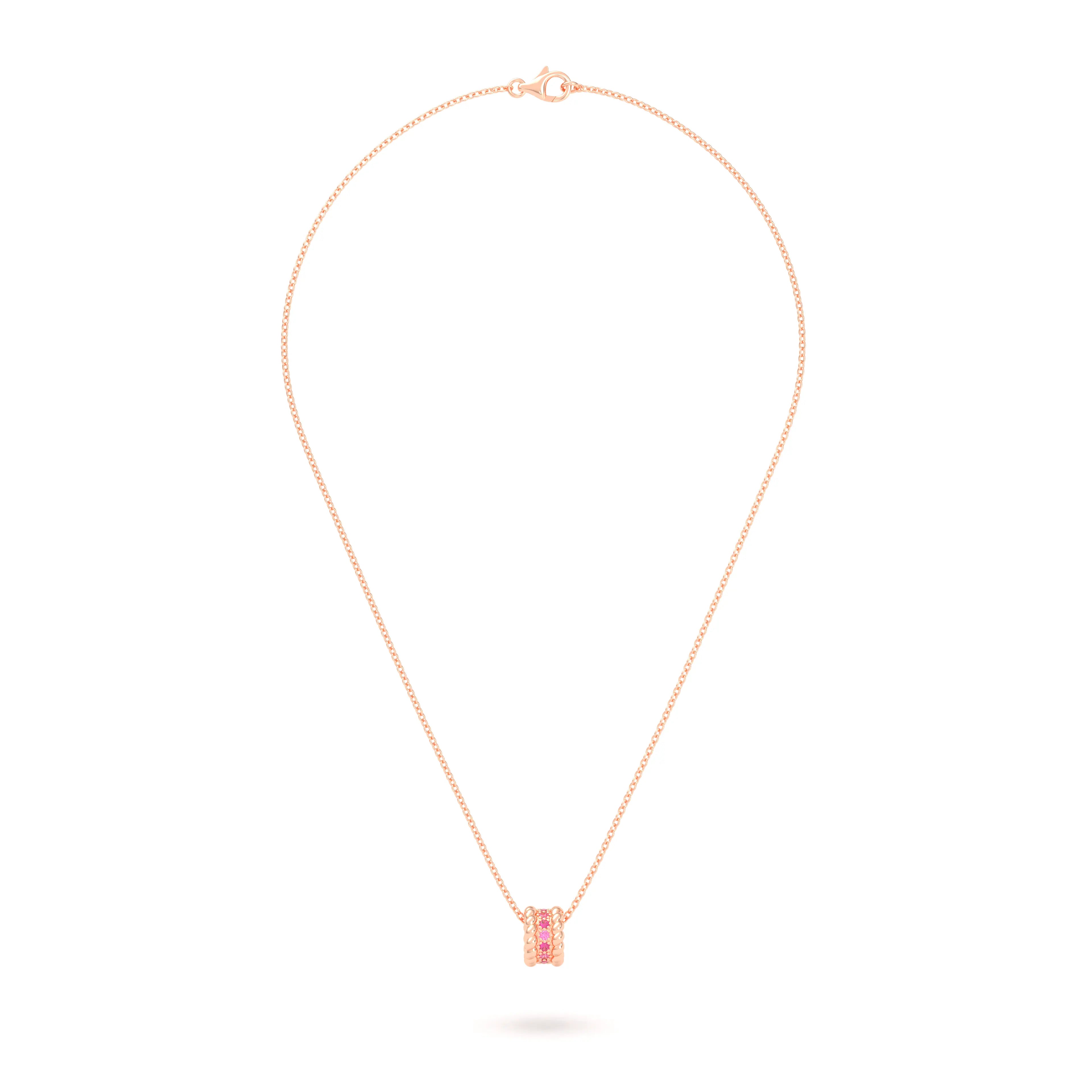 Collier Olympe en Or Rose 18 Carats et Pierres Précieuses