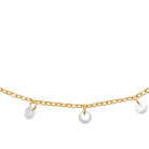 Collier pampilles de zircons en plaqué or