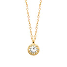 Collier petit pendentif étoile à huit pointes et zircon en plaqué or