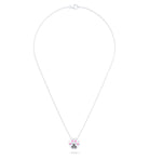 Collier Patte de Chat petit modèle en or blanc 18 carats et pierres précieuses au choix