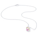 Collier Patte de Chat petit modèle en or blanc 18 carats et pierres précieuses au choix