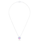 Collier Patte de Chat petit modèle en or blanc 18 carats et pierres précieuses au choix