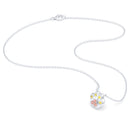 Collier Patte de Chat petit modèle en or blanc 18 carats et pierres précieuses au choix