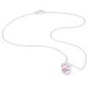 Collier Patte de Chat petit modèle en or blanc 18 carats et pierres précieuses au choix