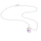 Collier Patte de Chat petit modèle en or blanc 18 carats et pierres précieuses au choix