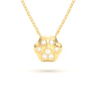 Collier Patte de Chat petit modèle en or blanc 18 carats et pierres précieuses au choix
