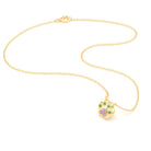 Collier Patte de Chat petit modèle en or blanc 18 carats et pierres précieuses au choix