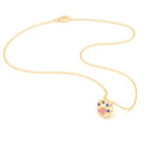 Collier Patte de Chat petit modèle en or blanc 18 carats et pierres précieuses au choix