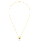 Collier Patte de Chat petit modèle en or blanc 18 carats et pierres précieuses au choix