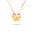 Collier Patte de Chat petit modèle en or blanc 18 carats et pierres précieuses au choix