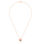 Collier Patte de Chat petit modèle en or rose 18 carats et pierres précieuses au choix