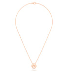 Collier Patte de Chat petit modèle en or rose 18 carats et pierres précieuses au choix