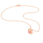 Collier Patte de Chat petit modèle en or rose 18 carats et pierres précieuses au choix