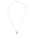 Collier Patte de Chat petit modèle en or rose 18 carats et pierres précieuses au choix