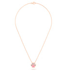 Collier Patte de Chat petit modèle en or rose 18 carats et pierres précieuses au choix